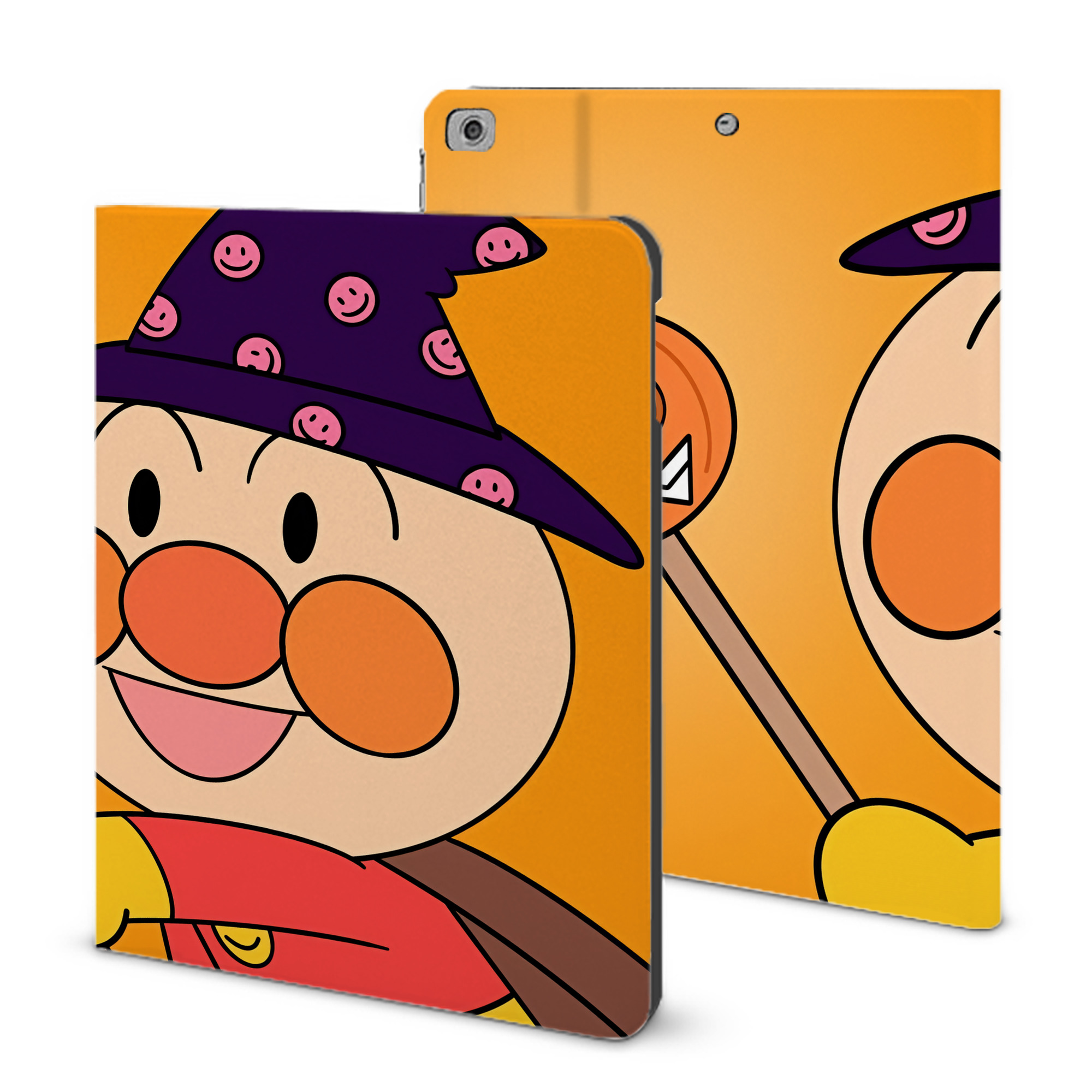 （画像用） アンパンマン Anpanman IPad ケース ブック型 PUレザー TPU 耐衝撃 軽量 薄型 ペン収納なし 全面保護 IPad 各モデル対応